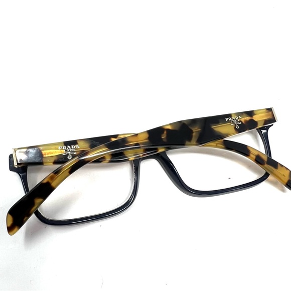 Prada Eyeglasses Frames VPR 18T VIB-1O1 Blue Brown Tortoise Cat Eye 53-16-140 - Picture 8 of 11
